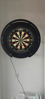 Koto Dartbord met Verlichting, Rand, Pijlen & Koto mat, Ophalen of Verzenden, Zo goed als nieuw, Dartbord met pijlen, Soft tip