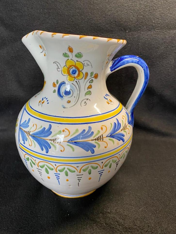 Spaans Talavera Duran Sangriakan met Bloemenmotief, Antiek en Kunst, Antiek | Keramiek en Aardewerk, Ophalen of Verzenden