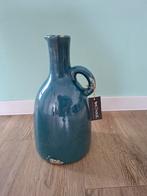 Brynxz blauwe/turquoise vaas, Overige kleuren, Aardewerk of Porselein, Ophalen of Verzenden, Zo goed als nieuw
