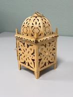 Vintage Metalen Arabische Marokkaanse Lantaarn Kaarsenhouder, Crème, Ophalen of Verzenden, Zo goed als nieuw, H