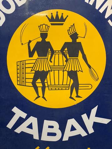 Emaille Oud Geleefd Dobbelmann’s Tabak Bord ( mega groot ) beschikbaar voor biedingen