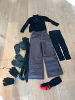 Setje o.a. Zwarte skibroek 140, pully 128, sokken, maillot, Gebruikt, Ophalen