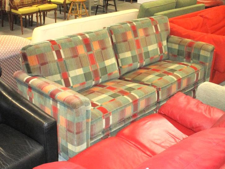 Bankstellen en fauteuils, Huis en Inrichting, Banken | Bankstellen, Gebruikt, Rechte bank, Overige maten, 75 tot 100 cm, Hout