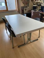 Grote (puzzel/hobby) tafel met 4 stoelen, Huis en Inrichting, Tafels | Eettafels, Ophalen, Gebruikt, 100 tot 150 cm, 150 tot 200 cm