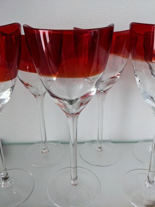 Bijzondere Murano wijnglazen, Antiek en Kunst, Antiek | Glas en Kristal, Ophalen of Verzenden