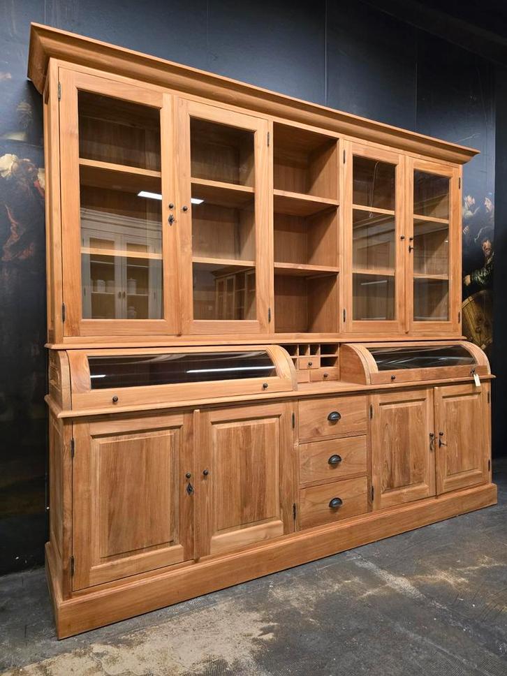Super mooi! Teak Grutterskast | Apothekerskast | Buffetkast, Huis en Inrichting, Kasten | Buffetkasten, Gebruikt, 200 cm of meer