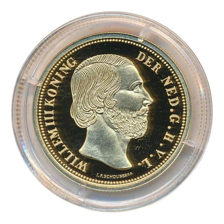 Nederland Naslag 2 1/2 Gulden 1874 Willem III, Postzegels en Munten, Penningen en Medailles, Zilver, Nederland, Ophalen of Verzenden