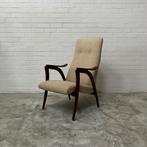 Vintage design fauteuil stoel teak deens jaren 60, Ophalen, Gebruikt, 75 tot 100 cm