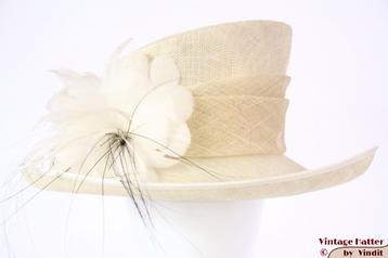Dameshoed Favorite Modell gebroken wit sisal sinamay 57 new beschikbaar voor biedingen