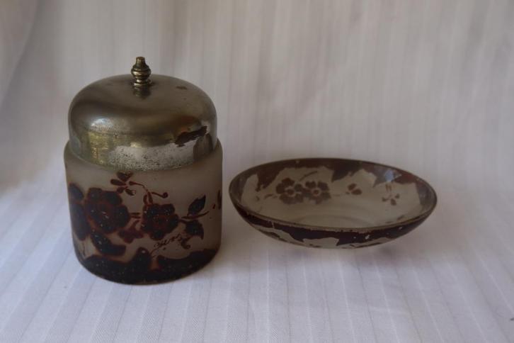 Antiek Art Nouveau kaptafelset c 1900, Antiek en Kunst, Antiek | Glas en Kristal, Ophalen of Verzenden