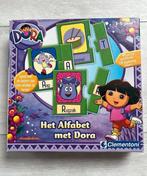 Alfabet met Dora met puzzel kaarten en letters, Clementoni, Gebruikt, Ophalen of Verzenden