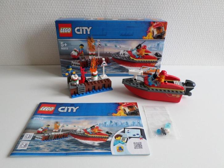Lego City 60213 Brand Aan De Kade uit 2019, Kinderen en Baby's, Speelgoed | Duplo en Lego, Zo goed als nieuw, Lego, Complete set