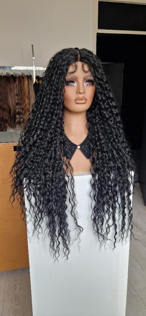 Basic Lace Pruik: Zwart, diepe krul, Babyhaar, 75cm, Sieraden, Tassen en Uiterlijk, Uiterlijk | Haarverzorging, Nieuw, Pruik of Haarverlenging