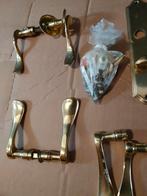 Partij Deur klinken Deur beslag, Doe-het-zelf en Verbouw, Hang- en Sluitwerk, Ophalen, Zo goed als nieuw, Koper of Messing, Klink of Kruk