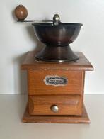 Vintage Koffiemolen met Houten Basis en Metalen Bovenkant, Ophalen of Verzenden