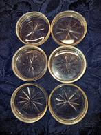 6 KRISTALLEN ONDERZETTERS ROND 1870, Ophalen of Verzenden