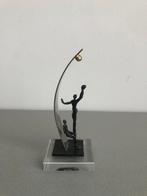 Abstract Sculptuur verbronsd beeldje, Ophalen of Verzenden