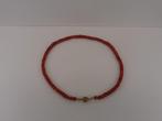 Bloedkoralen collier gouden slot                         D45, Ophalen of Verzenden, Overige materialen, Ketting