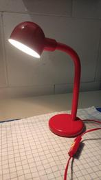 Rode 90's bureaulamp, Ophalen of Verzenden, Gebruikt, Metaal, Minder dan 50 cm