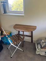 Balkon tafel en stoel, Ophalen, Zo goed als nieuw