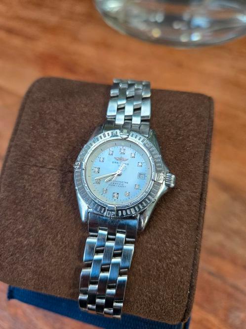 Breitling callistino 29mm diamant parelmoer dames, Sieraden, Tassen en Uiterlijk, Horloges | Dames, Zo goed als nieuw, Polshorloge