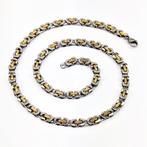 Gouden-Zilver Roestvrij stalen Koningsketting 60cm RVS Heren, Overige materialen, Birgitta-Gracht 33, 6465 EL Kerkrade, Nederland