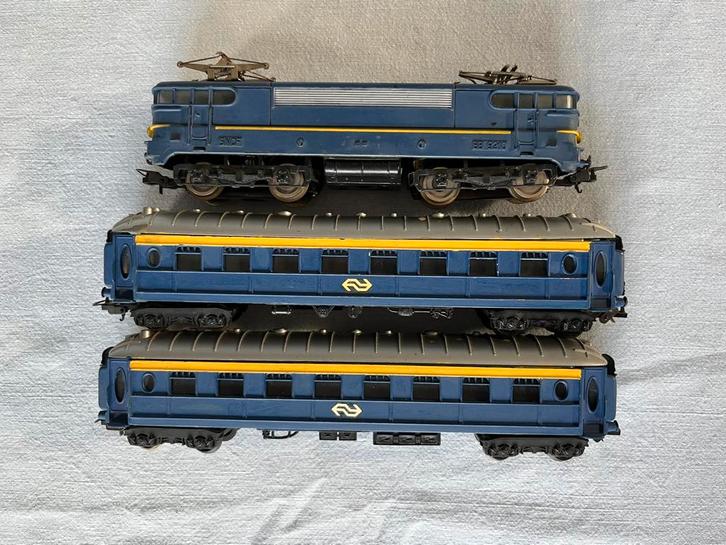 Lima “NS” set lok en 2 rijtuigen, Hobby en Vrije tijd, Modeltreinen | H0, Gebruikt, Treinset, Gelijkstroom, Lima, Analoog, NS