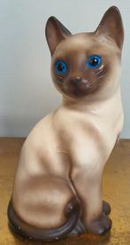 Siamese kat poes beeld van botporselein en keramiek, Ophalen of Verzenden