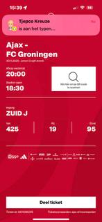 Ajax groningen, Tickets en Kaartjes, Sport | Voetbal, Eén persoon, April