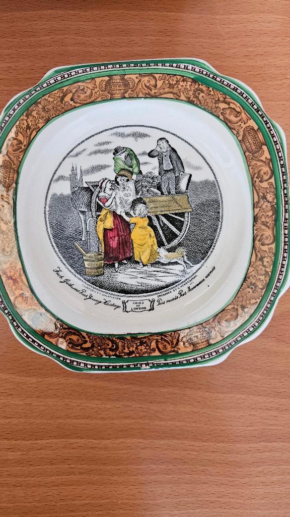 7x Vintage Engelse borden Adams – Cries of London, Antiek en Kunst, Antiek | Servies los, Ophalen