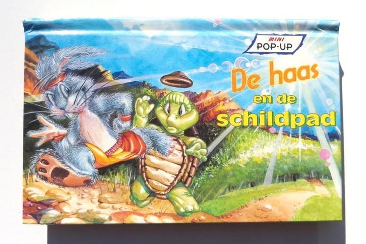Mini Sprookjes Pop-up H3625: De haas en de schildpad 4+, Boeken, Kinderboeken | Kleuters, Zo goed als nieuw, Sprookjes, 4 jaar