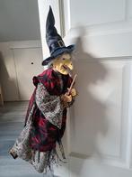 Prachtige heks met bezemsteel 72 cm lang, mooi gedetailleerd, Ophalen of Verzenden