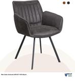Eetkamerstoel Antraciet met armleuning €79,95p/st.Apeldoorn, Huis en Inrichting, Stoelen, Nieuw, Ophalen of Verzenden, Eetkamer stoel mer leuning