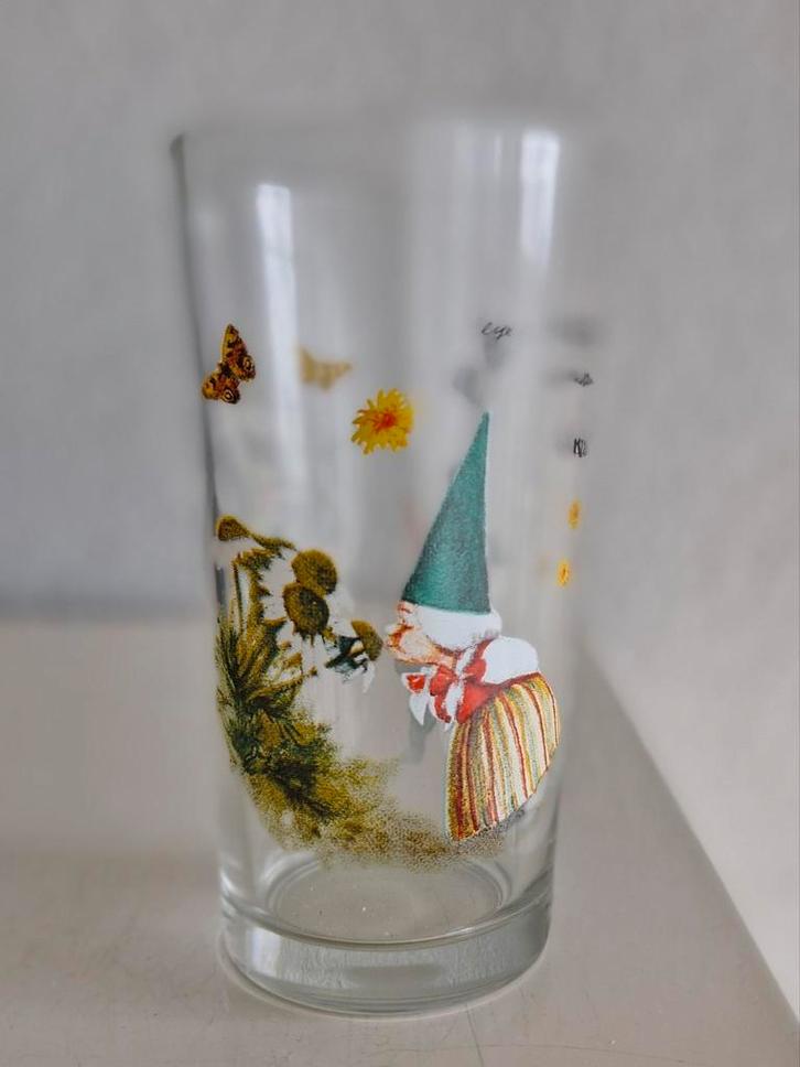 Glas David de Kabouter, Verzamelen, Glas en Borrelglaasjes, Zo goed als nieuw, Frisdrankglas, Ophalen of Verzenden