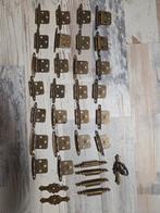 Antieke kastscharnieren en beslag, Doe-het-zelf en Verbouw, Hang- en Sluitwerk, Ophalen of Verzenden, Gebruikt, Koper of Messing