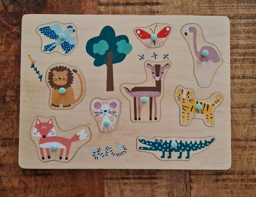 Houten kinder puzzel (1/6), Kinderen en Baby's, Speelgoed | Kinderpuzzels, Zo goed als nieuw, 10 tot 50 stukjes, Ophalen of Verzenden