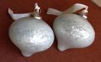2x grote decoratieve kerstballen - Glas(Ø 15 cm), Verzenden, Gebruikt