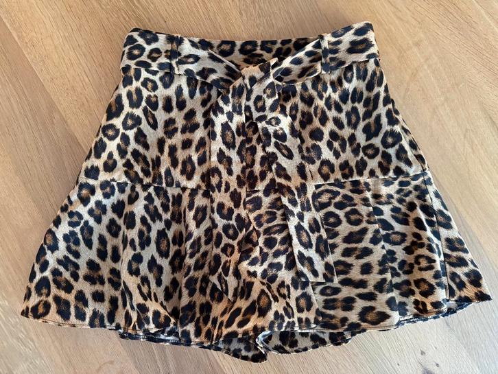Panterprint broekrokje maat XS, Kleding | Dames, Rokken, Zo goed als nieuw, Maat 34 (XS) of kleiner, Bruin, Boven de knie, Ophalen of Verzenden