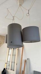 Drie lampenkappen ‘Home Sweet Home’, Gebruikt, Rond, Ophalen of Verzenden, Grijs