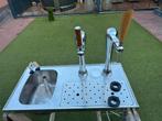 Lekblad met spoelbak,biertap, thuistap,tapkraan, mancave bar, Ophalen, Zo goed als nieuw