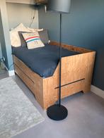Vt wonenbed met dubbel bed voor logee, 85 tot 100 cm, Gebruikt, Ophalen of Verzenden, Lattenbodem