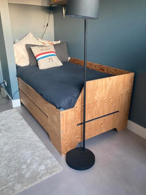 Vt wonenbed met dubbel bed voor logee, Kinderen en Baby's, Kinderkamer | Bedden, Gebruikt, 180 cm of meer, 85 tot 100 cm, Lattenbodem