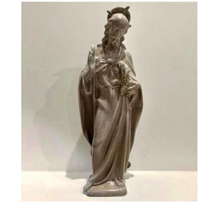 Leo Jungblut 1930 antiek Beeld Christus goede herder 35cm, Antiek en Kunst, Antiek | Religie, Ophalen of Verzenden