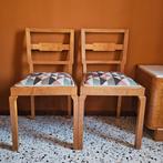 Set Art Deco Stoelen nieuw gestoffeerd zeer goede staat, Ophalen of Verzenden
