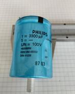 Philips 3300uf 100v elco D40mmxL55 mm NOS, N/a, N/a, Nieuw, Ophalen of Verzenden