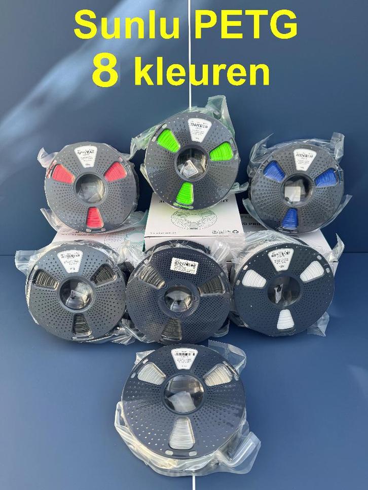Sunlu PETG Filament - 8 kleuren, Computers en Software, 3D-printerbenodigheden, Nieuw, Ophalen of Verzenden