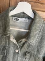 Zara jasje linnen look groenig M, Kleding | Dames, Jasjes, Kostuums en Pakken, Maat 38/40 (M), Zara, Ophalen of Verzenden, Zo goed als nieuw