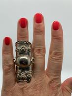 T897 Prachtige zilveren knuckle ring, Sieraden, Tassen en Uiterlijk, Antieke sieraden, Ophalen of Verzenden, Zilver, Ring