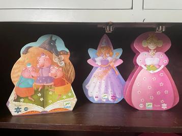 Puzzels - oa djeco Prinses, Elf, Drie Biggetjes, e.a. beschikbaar voor biedingen