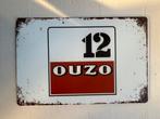 Ouzo 12 Reclamebord metaal 30 bij 20, Ophalen of Verzenden, Reclamebord